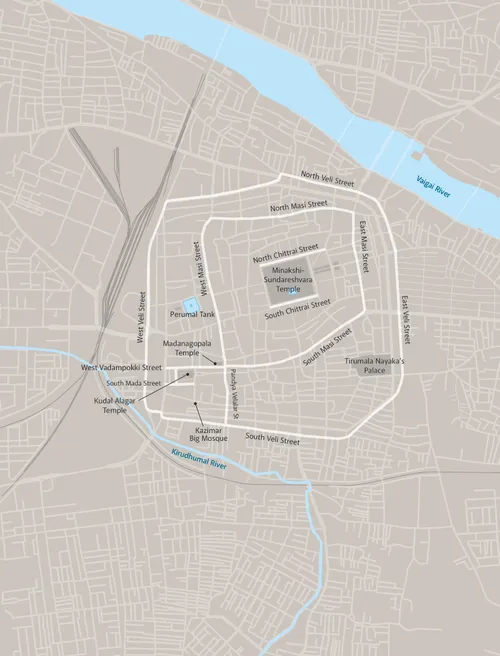 City map of Madurai